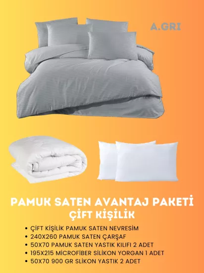 Merya Çift Kişilik Saten Avantaj Paket