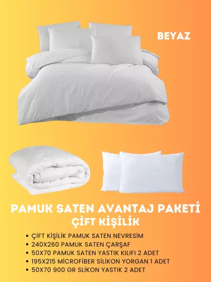 Merya Çift Kişilik Saten Avantaj Paket