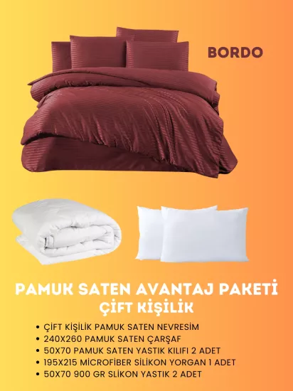 Merya Çift Kişilik Saten Avantaj Paket