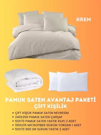 Merya Çift Kişilik Saten Avantaj Paket