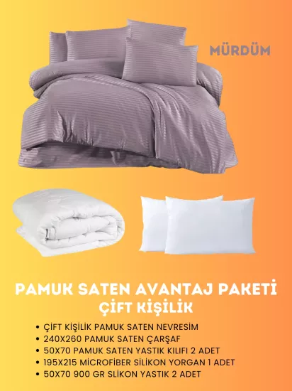 Merya Çift Kişilik Saten Avantaj Paket
