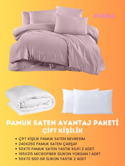 Merya Çift Kişilik Saten Avantaj Paket