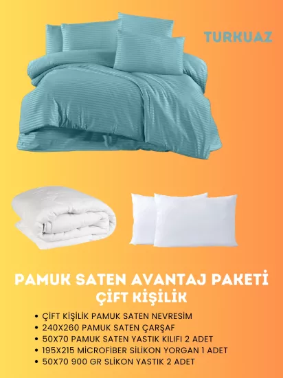 Merya Çift Kişilik Saten Avantaj Paket
