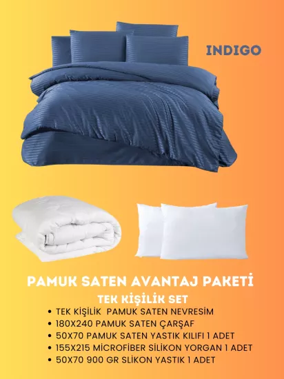 Merya Tek Kişilik Saten Avantaj Paket