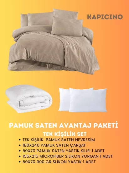 Merya Tek Kişilik Saten Avantaj Paket
