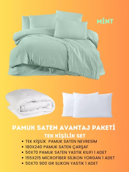 Merya Tek Kişilik Saten Avantaj Paket