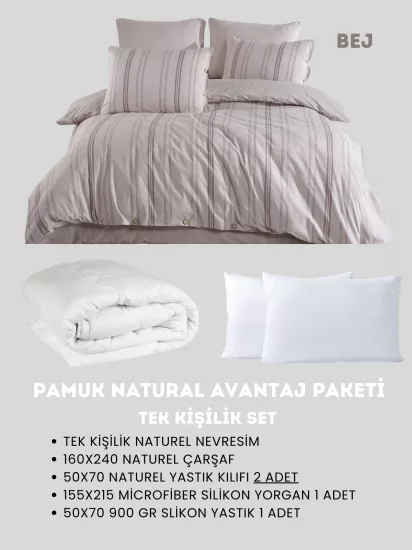 Merya Tek Kişilik Naturel Avantaj Paket