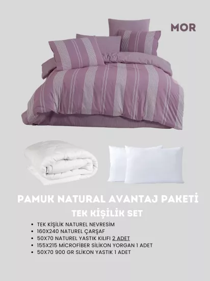 Merya Tek Kişilik Naturel Avantaj Paket