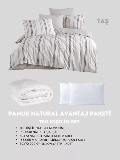 Merya Tek Kişilik Naturel Avantaj Paket