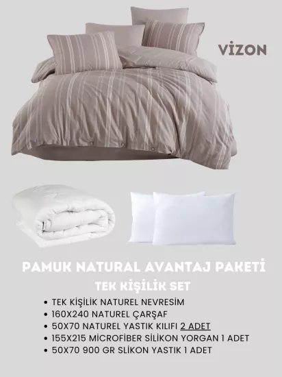 Merya Tek Kişilik Naturel Avantaj Paket