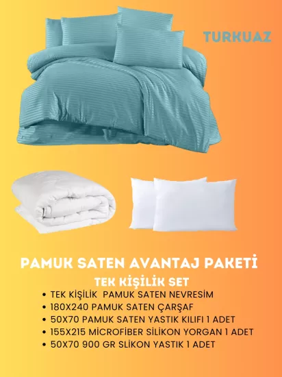 Merya Tek Kişilik Saten Avantaj Paket